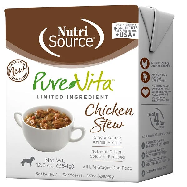 Nutrisource Purevita Chicken Stew Tetra-Pak Dog 12.5oz