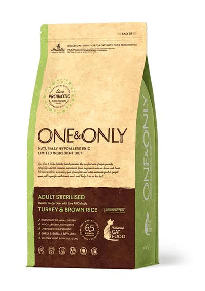 One And Only dry food for Adult cat Sterilised with Turkey and rice 400G