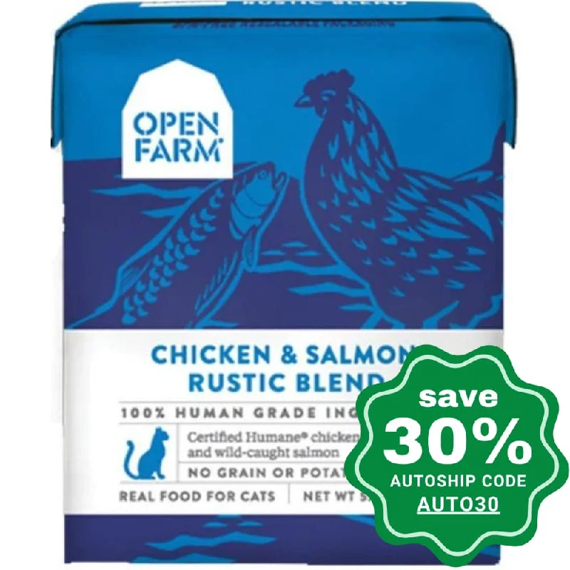 Open Farm - Wet Food for Cats - Grain Free Rustic Blend Chicken & Salmon Recipe - 5.5OZ (min. 24 cartons)