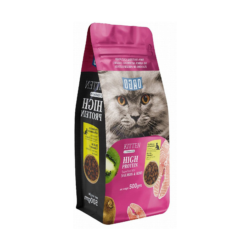 Orgo Kitten Dry Food For Cat Salmon and Kiwi