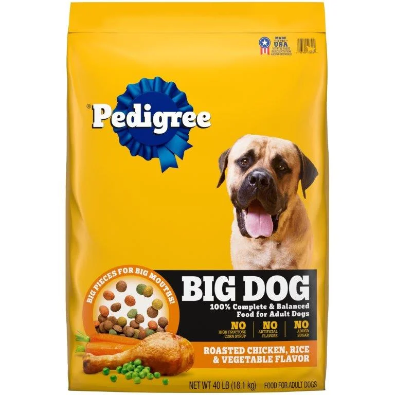 PEDIGREE For Big Dogs Adult Complete Nutrition Large Breed Dry Dog Food Roasted Chicken, Rice & Vegetable Flavor Dog Kibble