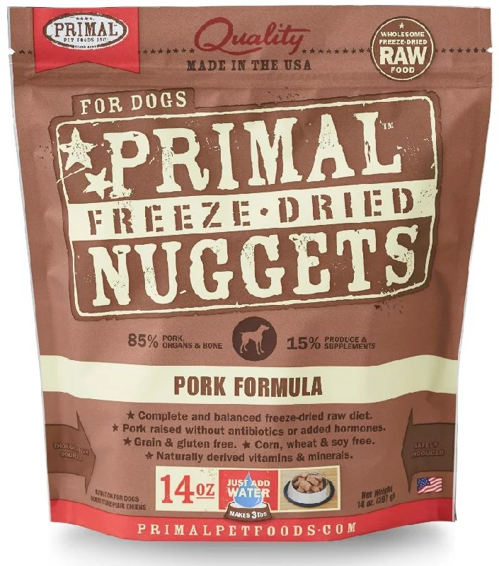 Primal Freeze-Dried Nuggets Grain Free Pork Formula Complete Diet Dog Food