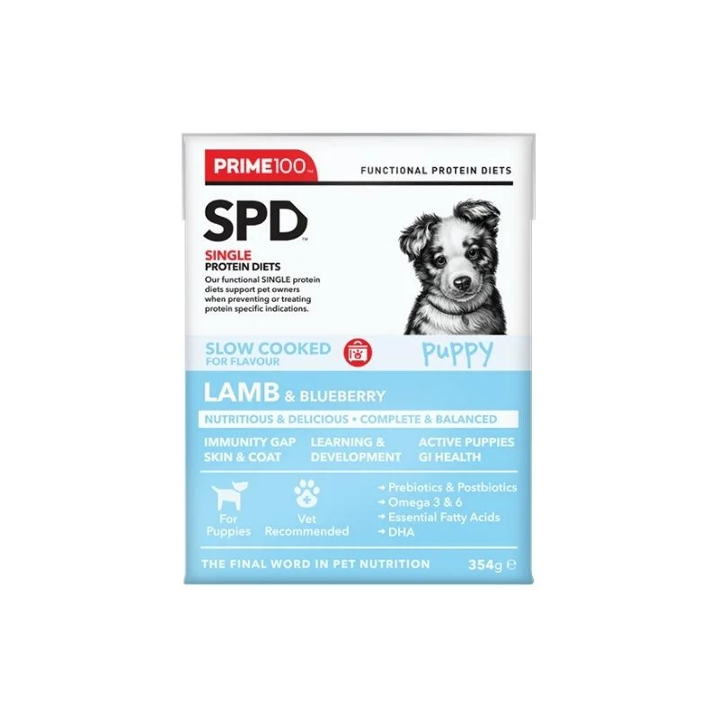 PRIME100 SPD™ Slow Cooked Lamb & Blueberry Puppy Wet Dog Food 354g