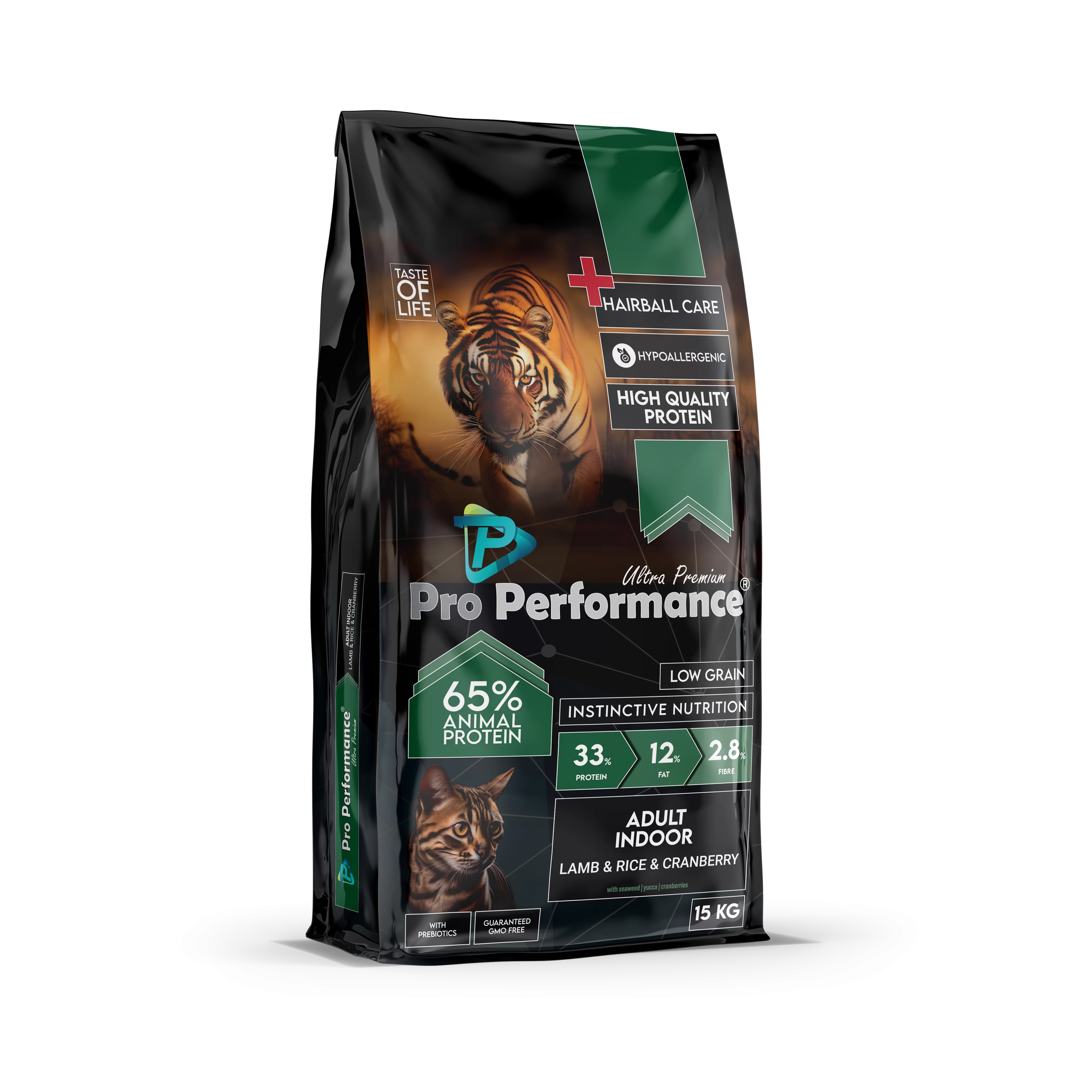 pro performance adult cat food indoor with lamb & rice 15kg