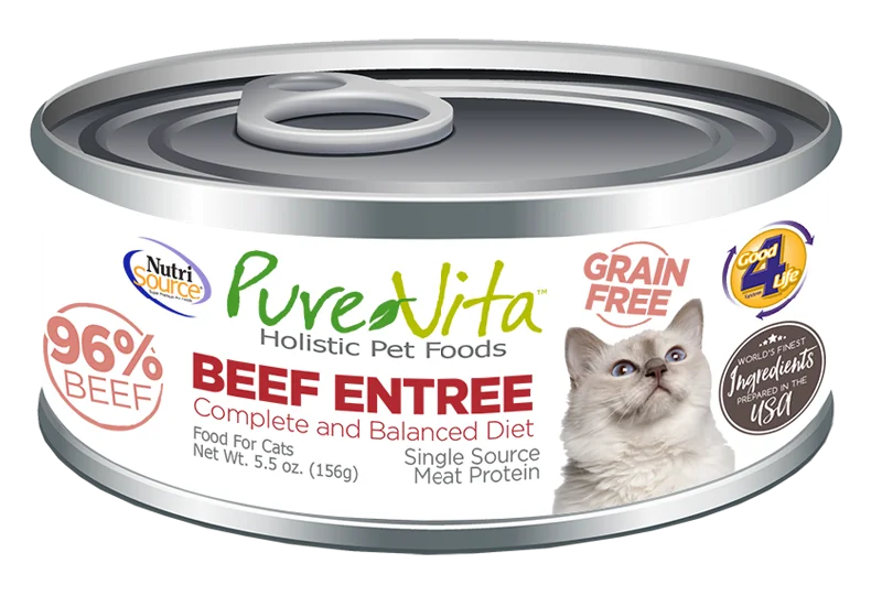 PureVita Grain Free Beef Entree for Cats