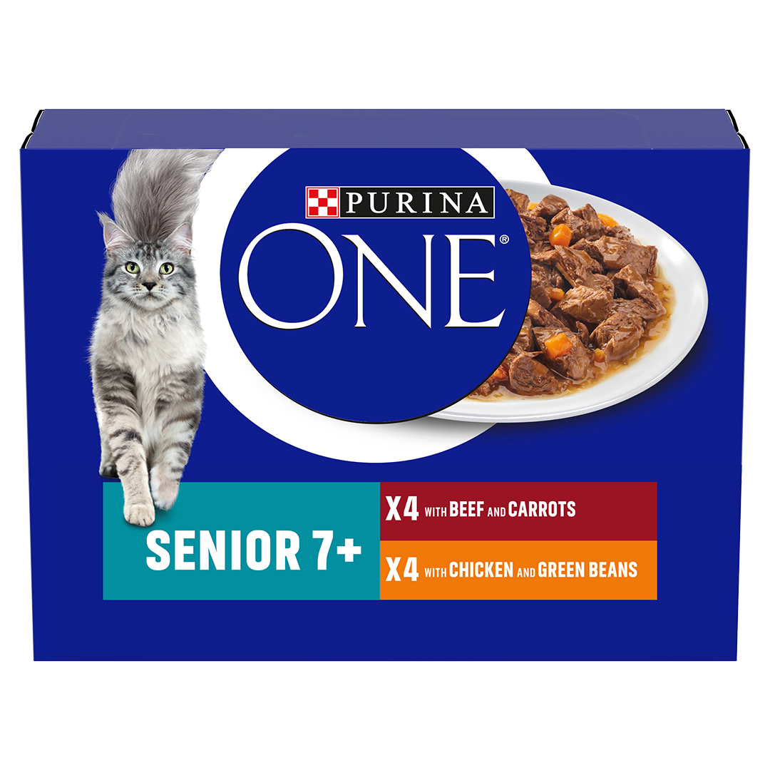 Purina One Chicken & Beef Senior 7+ Mini Fillets In Gravy