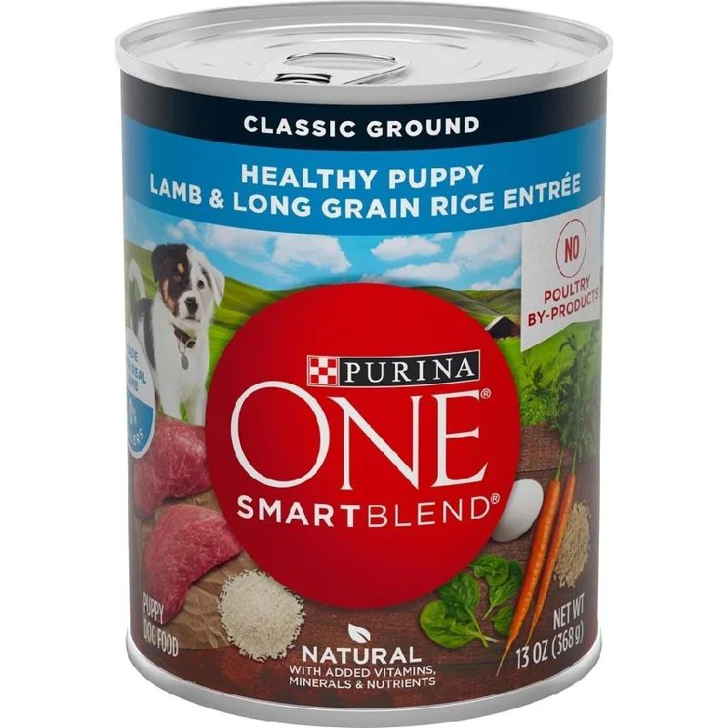 Purina ONE SmartBlend Classic Healthy Puppy Ground Lamb & Long Grain Rice Canned Dog Food