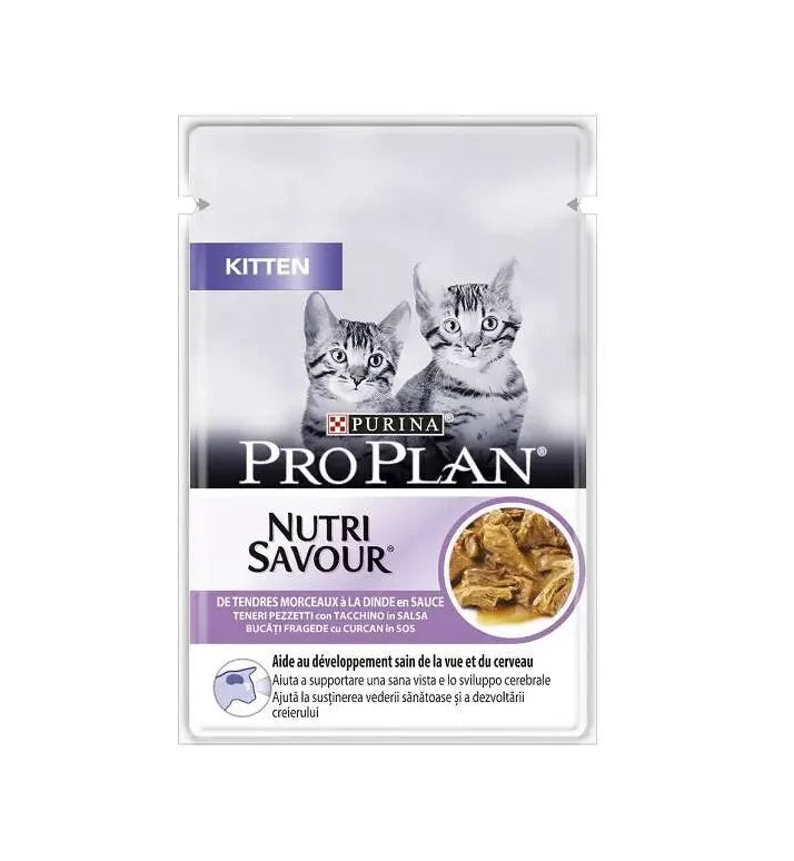 PURINA Pro Plan Kitten Nutri Savour with Turkey in Gravy 85g