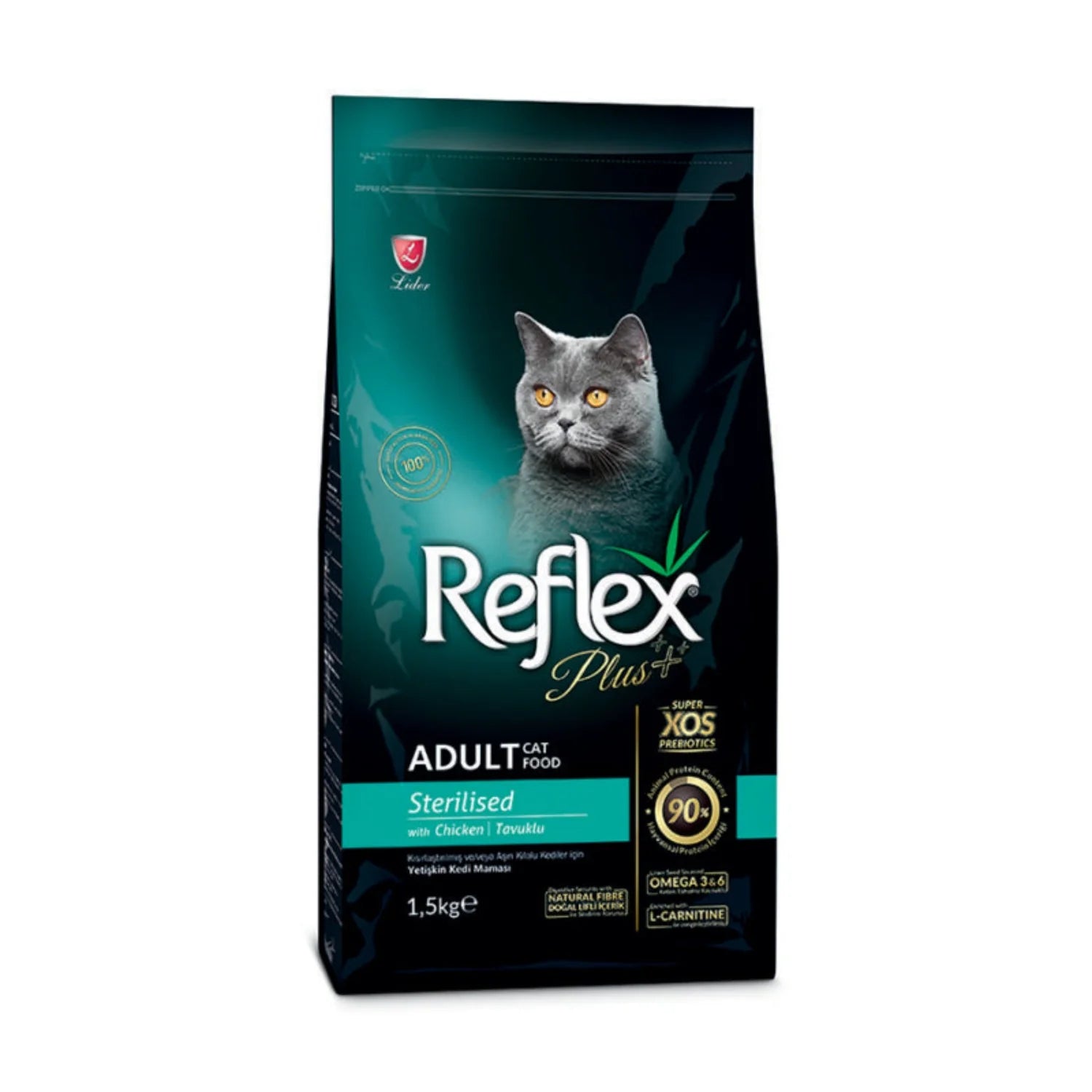 Reflex Plus Sterilised Adult Cat Food with Chicken 1.5kg