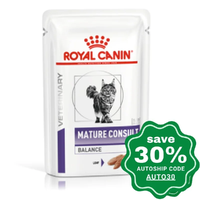 Royal Canin - Vet Care Nutrition Loaf Pouch Wet Food for Mature Consult Balance Cats - 85G (Min. 12 Pouches)