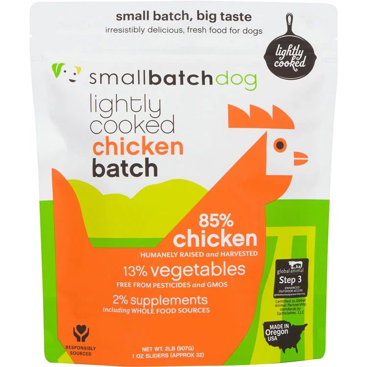 Smallbatch Lightly Cooked Chicken Batch Frozen Dog Food