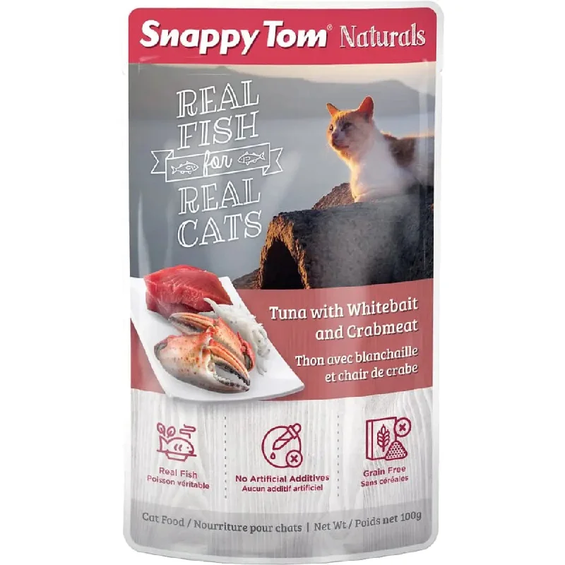 Snappy Tom Naturals Tuna with Whitebait & Crabmeat Wet Cat Food 12/3.5oz