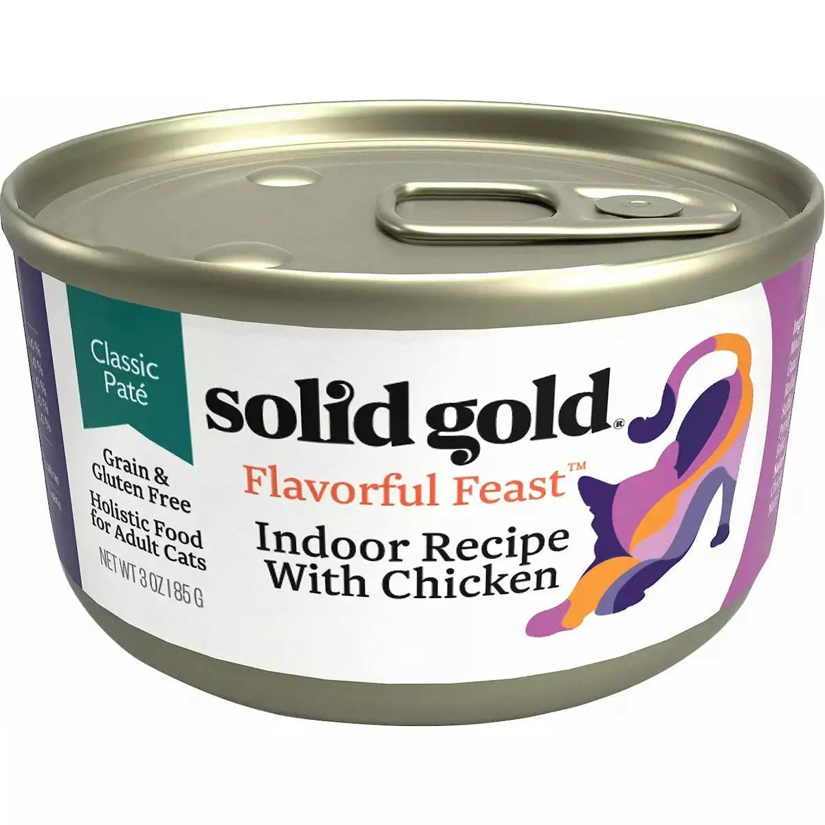 Solid Gold® Flavorful Feast™ Grain Free Indoor Recipe with Chicken Cat Food 3oz case of 24