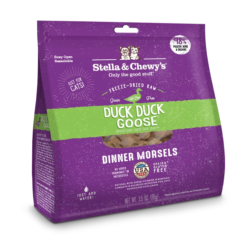 Stella & Chewy's Freeze Dried Duck Duck Goose Dinner Morsels Cat Food