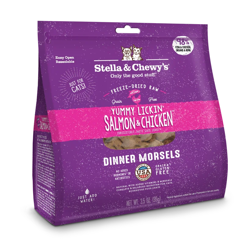 Stella & Chewy's Freeze Dried Yummy Lickin' Salmon & Chicken Dinner Morsels Cat Food