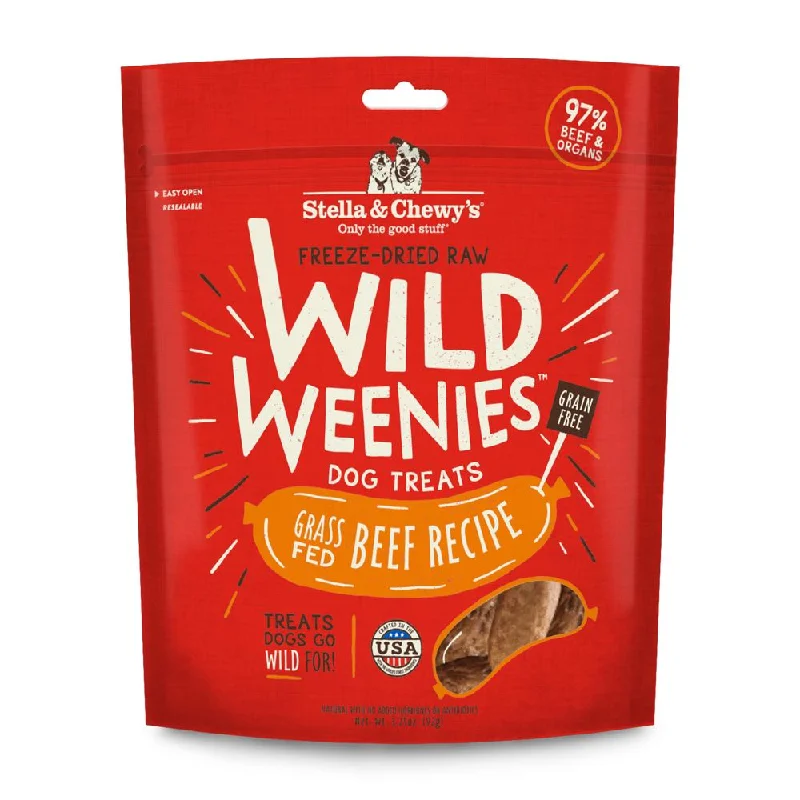 Stella & Chewy’s Wild Weenies Grass-Fed Beef Grain-Free Freeze-Dried Raw Dog Treats 3.25oz