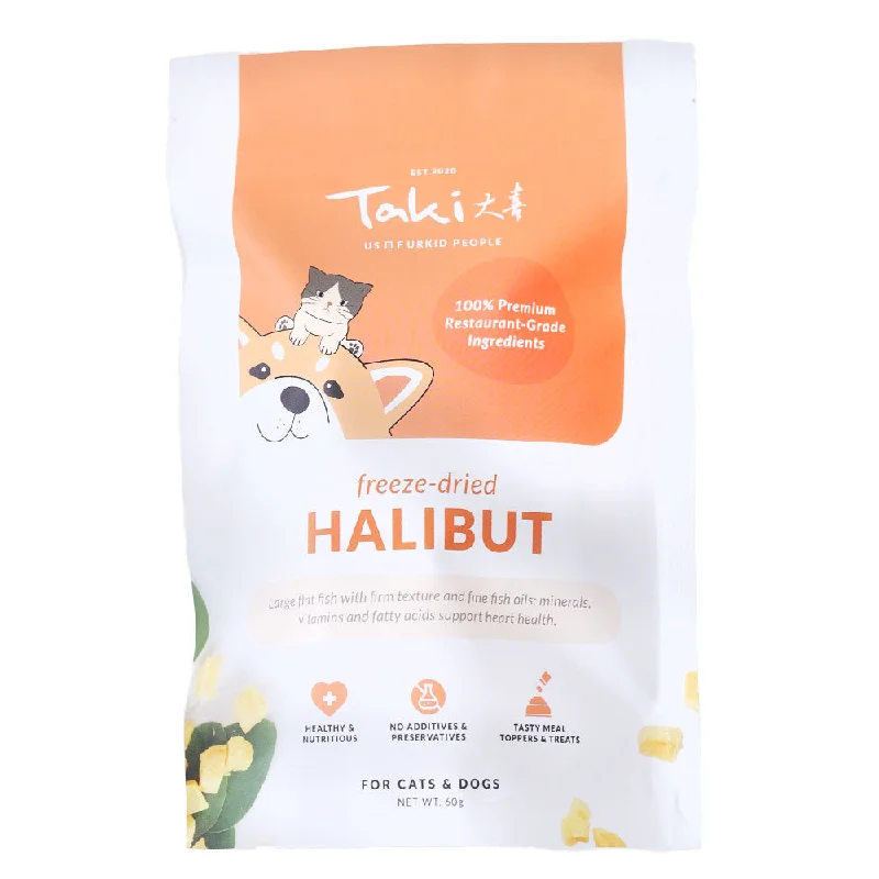 Taki Halibut Fish Grain-Free Freeze-Dried Treats For Cats & Dogs 60g