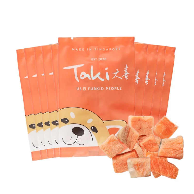 Taki King Salmon Grain-Free Freeze-Dried Treats For Cats & Dogs (10 Packets) 90g