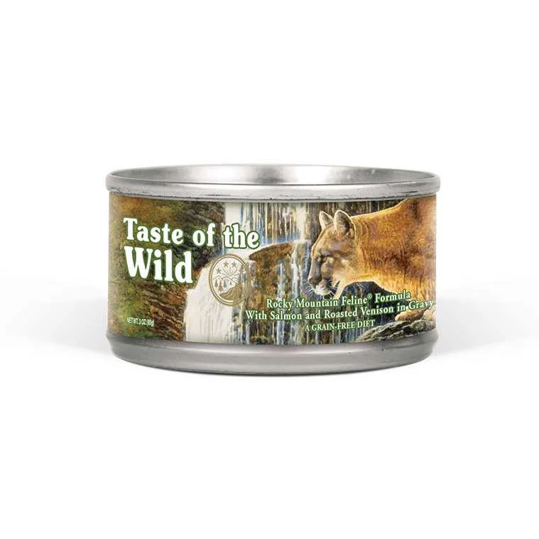 Taste of the Wild® Rocky Mountain® Salmon and Roasted Venison in Gravy Feline Recipe Canned Cat Food