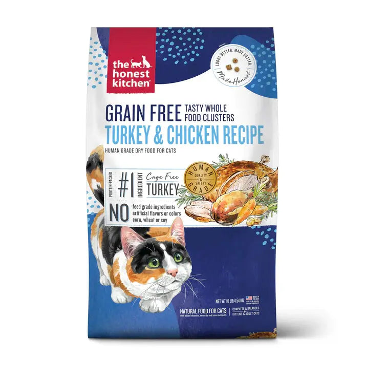 The Honest Kitchen Whole Food Clusters Grain Free Turkey & Chicken Dry Cat Food