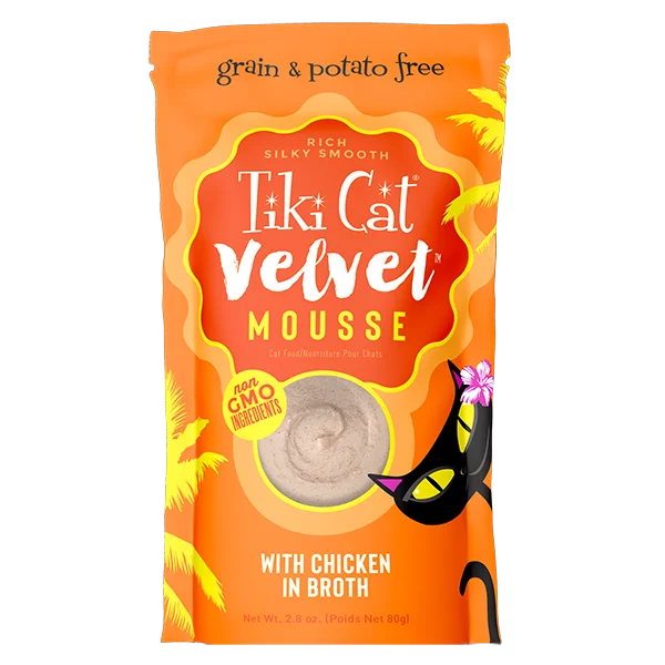 Tiki Cat Velvet Mousse Grain Free Chicken Cat Food - 2.8 oz. Pouch