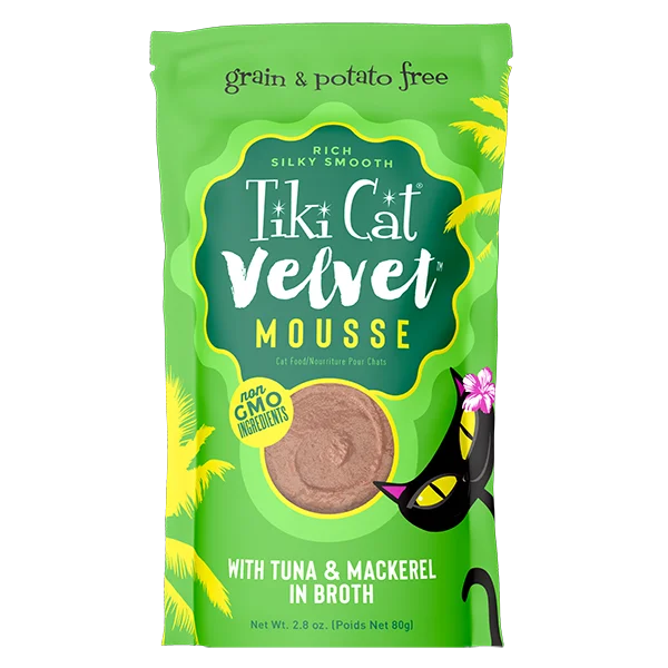 Tiki Cat Velvet Mousse Grain Free Tuna & Mackerel Cat Food - 2.8 oz. Pouch