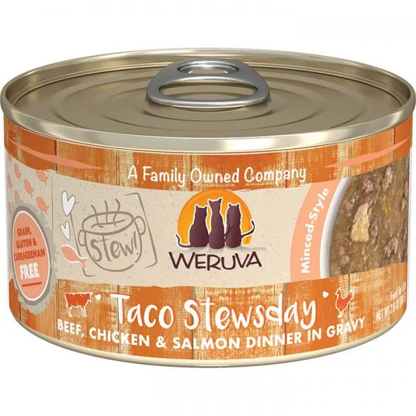 Weruva C Can Taco Stewsday Beef/Chicken/Salmon 2.8oz