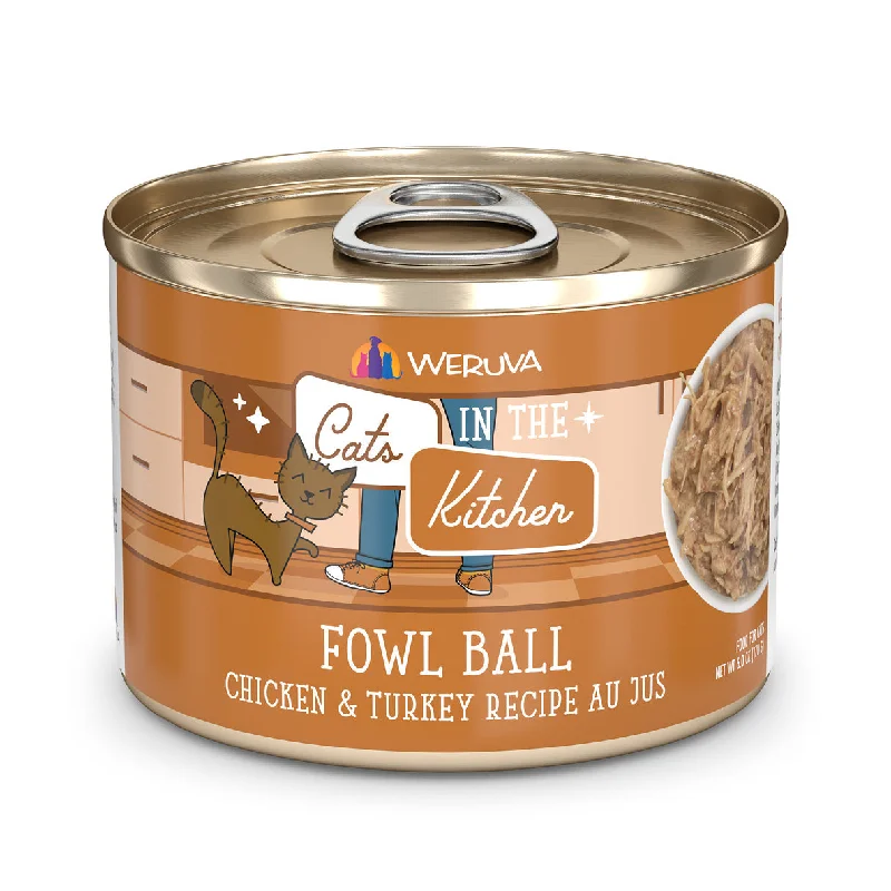 Weruva Cats in the Kitchen FOWL BALL Cat Food - 6.0 oz