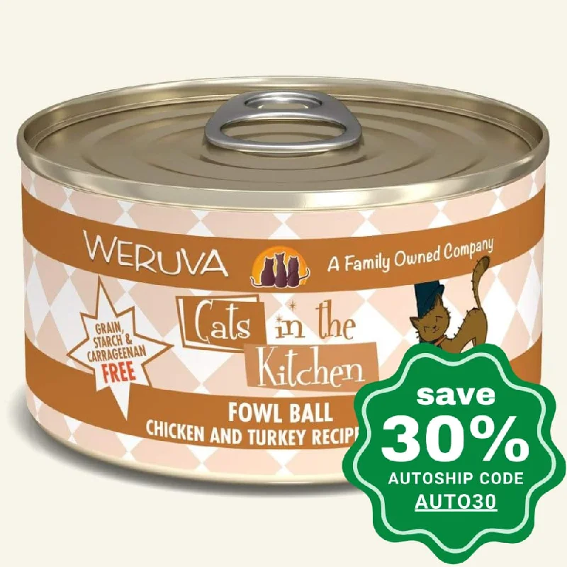 Weruva - Cats In The Kitchen - Fowl Ball - Chicken & Turkey - 90G (min. 24 Cans)