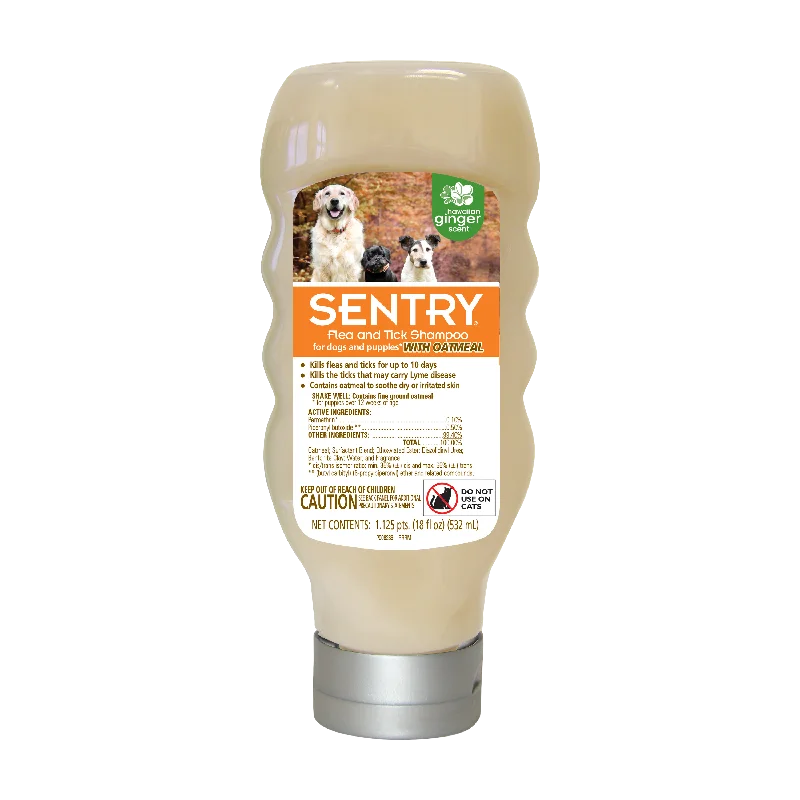 Sentry Flea & Tick Oatmeal Shampoo Dog 18OZ