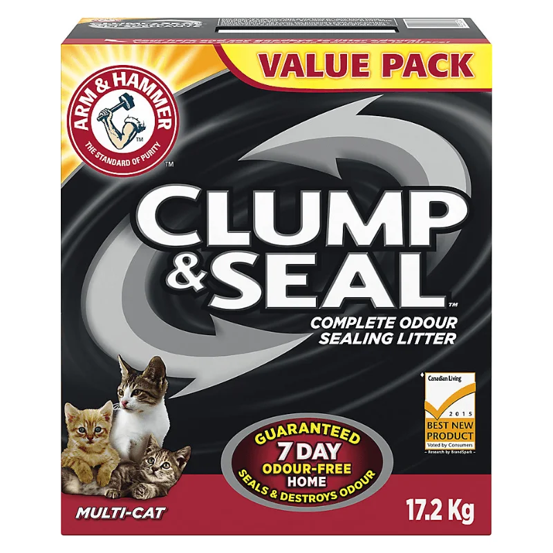 Clumping Cat Litter - CLUMP & SEAL Complete Odour Sealing, Multi-Cat